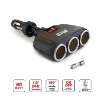 Разветвитель в прикуриватель 3 выхода AVS  CS316