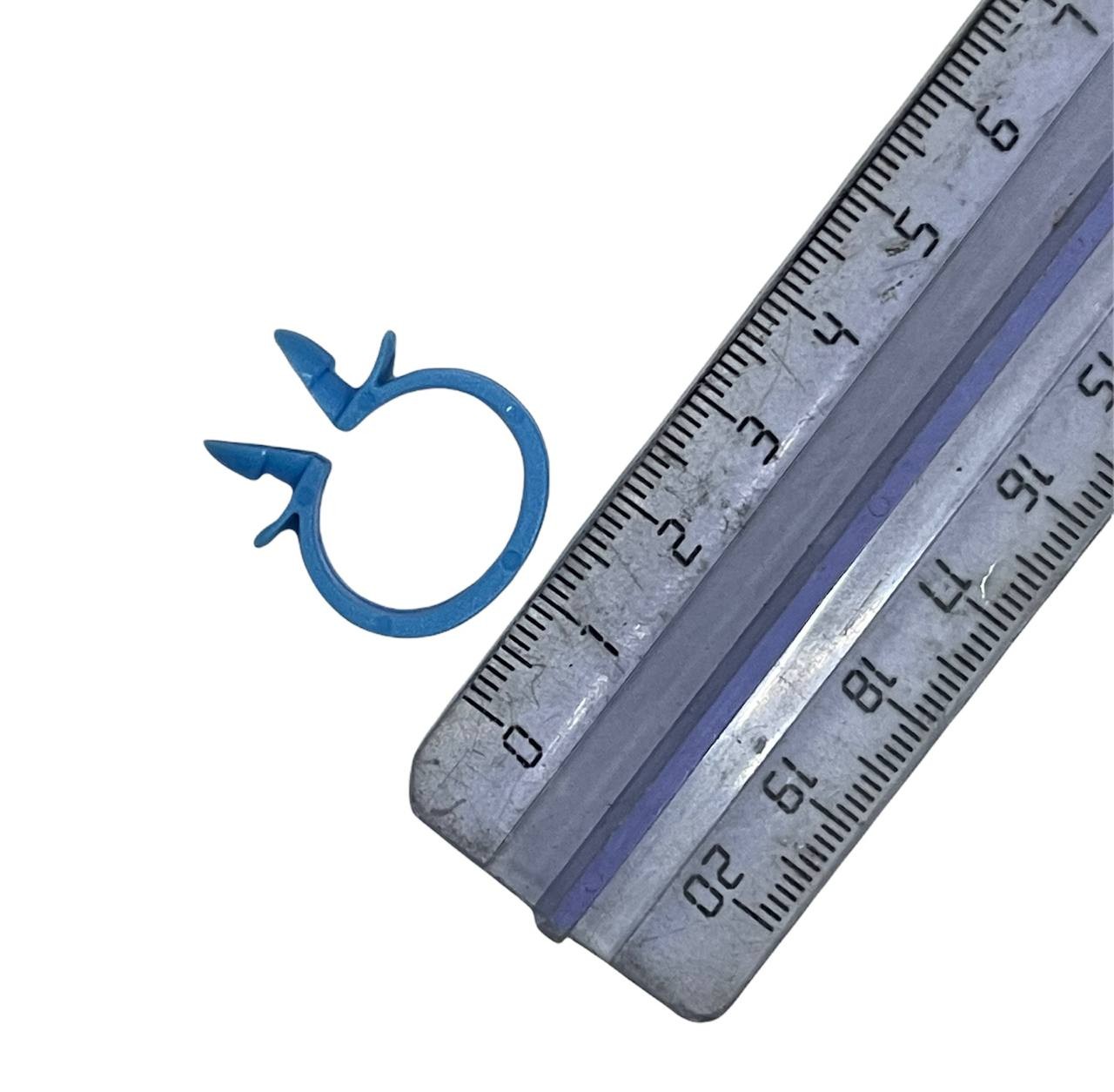 Хомут пластик цветной - голубой для гофры