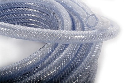 Шланг 16мм ПВХ прозрачный армированный (с ниткой)