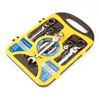 Набор ключей  7 предметов шарнирные с трещеткой