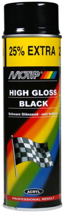 Краска Motip черная глянцевая 500мл