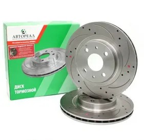 Диск тормозной на d14 (2110-12) с перфор. канавка Автореал