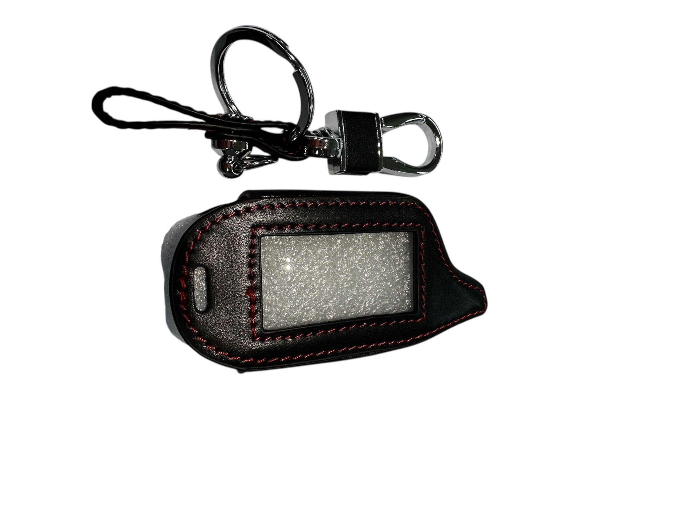 Чехол на брелок сигнализации StarLine В6/B9/B91/А61/А91 Кожа,карабин,кольцо