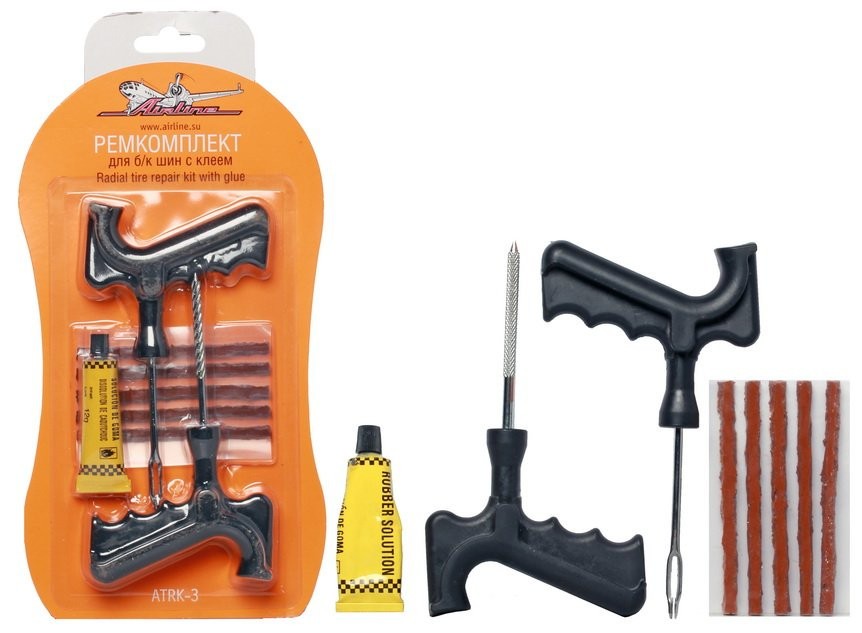 Набор для ремонта бескамерных шин AIRLINE