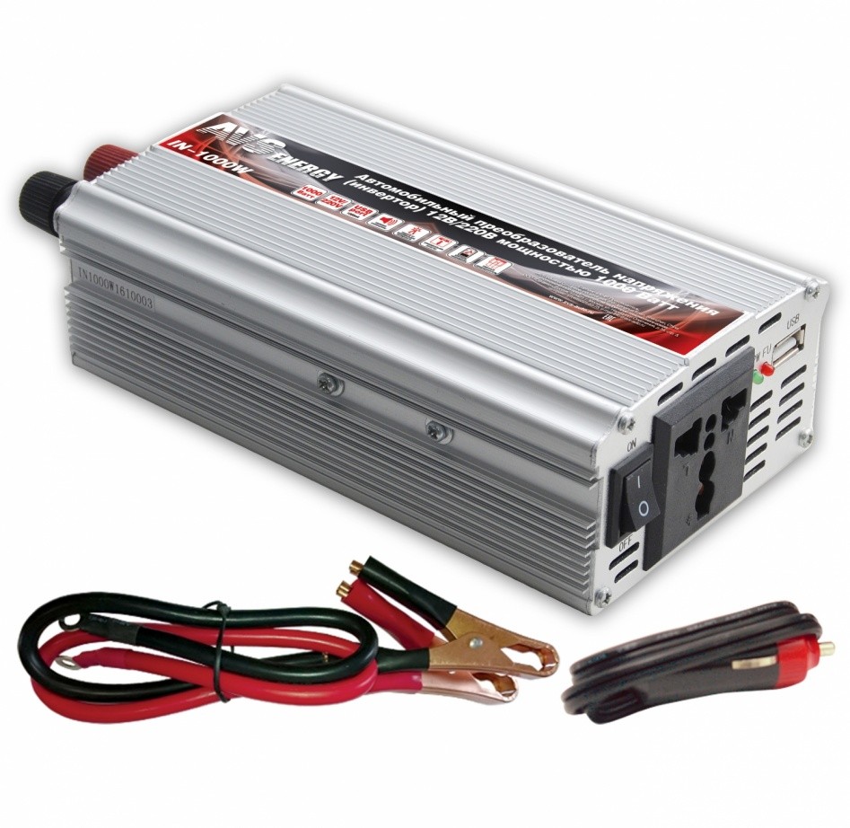 Инвертор  12V-220V-1000Вт IN-1000W AVS