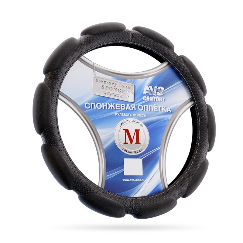 Оплетка на руль М AVS SP-526M-B