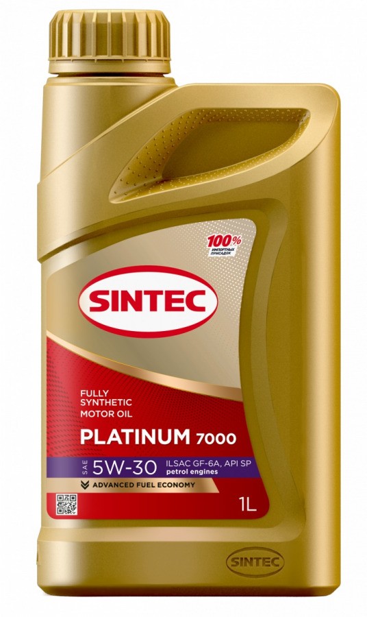 Масло SINTEC Platinum 7000 5W30 SP/CF GF-5,6Асинт. 1л (ЯПОНЦЫ)