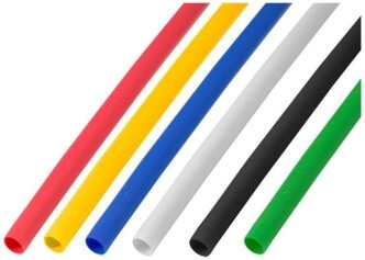 Термоусадка  6мм (1м, красная. усадка 1:2)