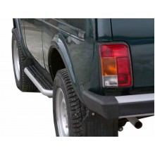 Подножки Нива с пластиком снег