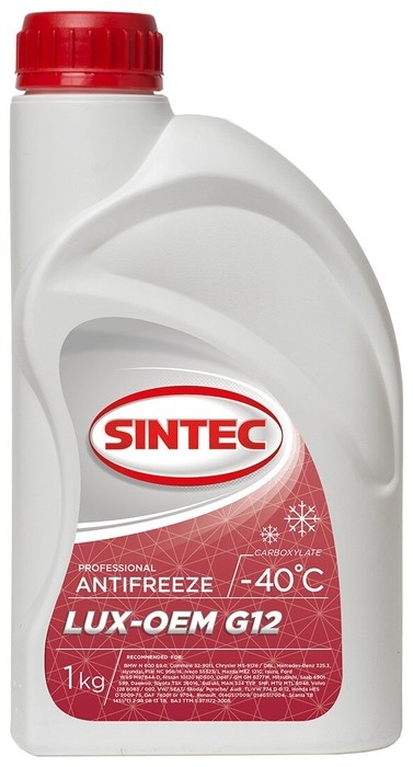 Антифриз SINTEC Lux oem G-12 красный 1л