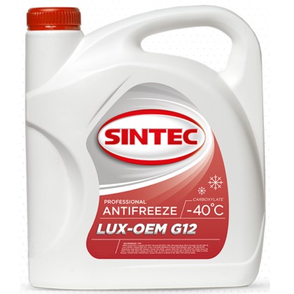 Антифриз SINTEC Lux oem G-12 красный 5л