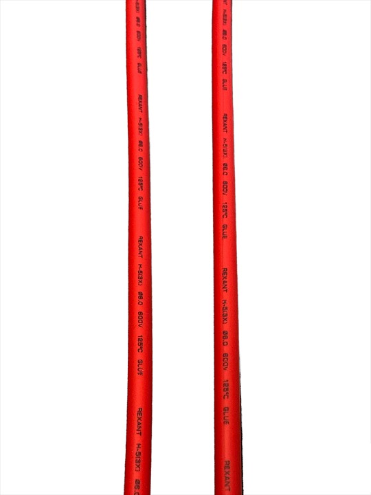 Термоусадка клеевая  6,0мм красная (1м, усадка 1:3)