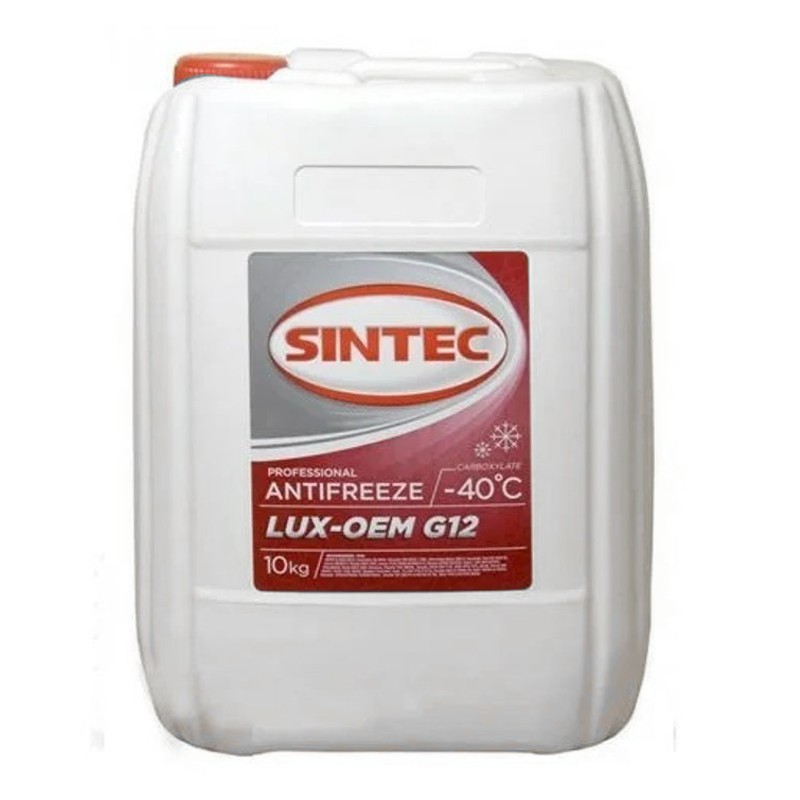 Антифриз SINTEC Lux oem G-12 красный 10л