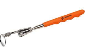 Зеркало инспекционное телескопическое с подсветкой 880мм Airline