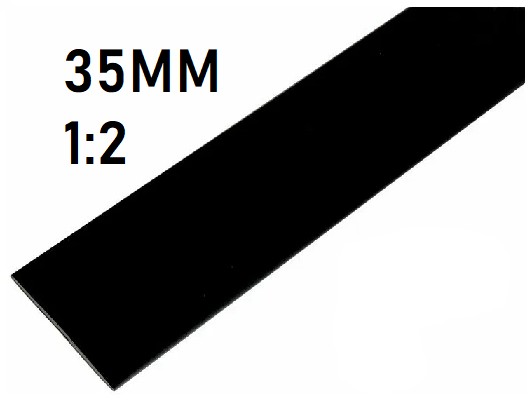 Термоусадка 35мм (1м, черная, усадка 1:2)