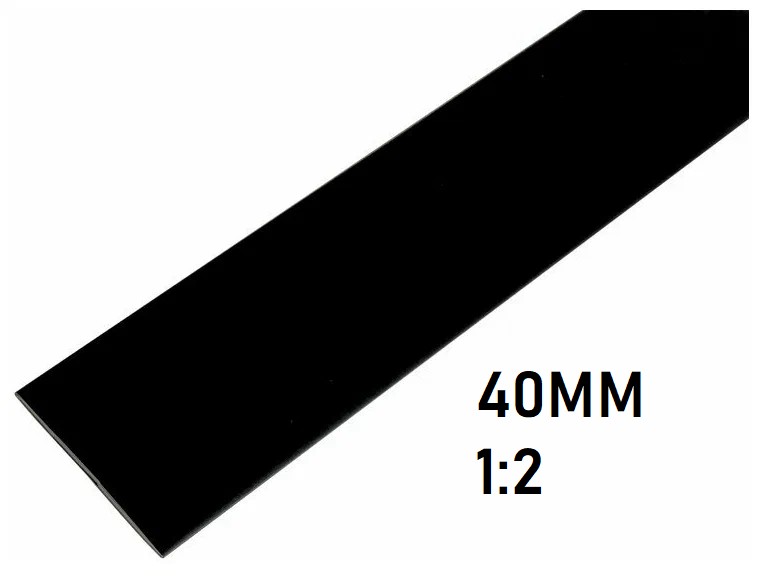 Термоусадка 40мм (1м, черная, усадка 1:2)