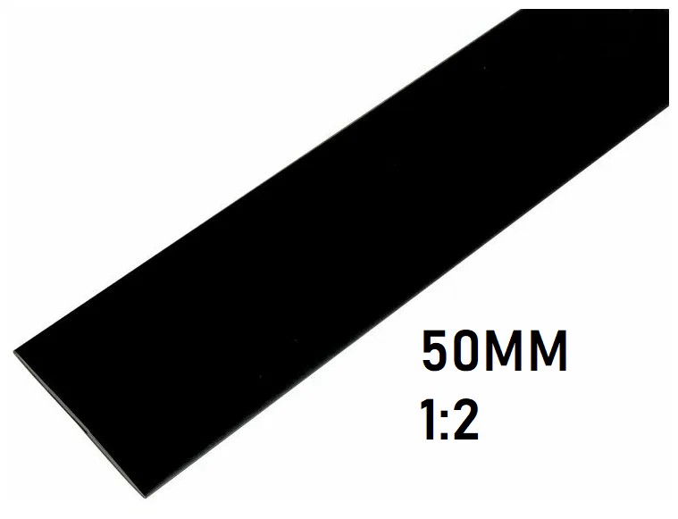 Термоусадка 50мм (1м, черная, усадка 1:2)