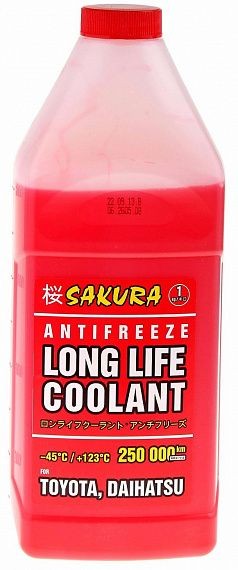 Антифриз Sakura Red G-12 красный  1л