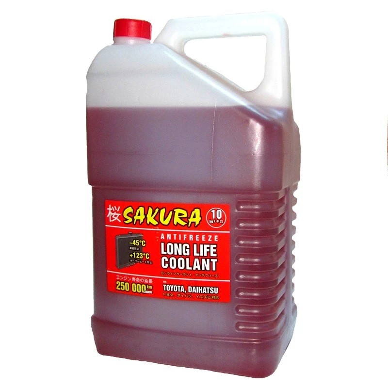 Антифриз Sakura Red G-12 красный 10л