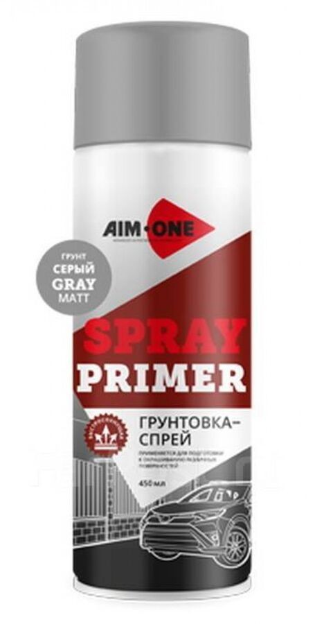 Грунт универсальный AIM-ONE серый матовый 450мл
