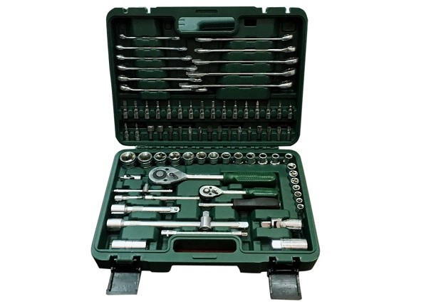 Набор инструментов 78 предметов SRUNV зеленый