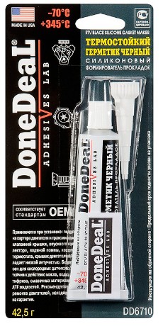 Герметик прокладка Done Deal 42,5г черный (до 345°)