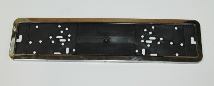 Рамка под номер хром пластик   нерж.