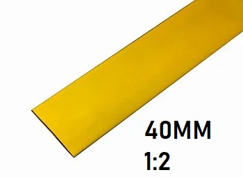 Термоусадка 40мм (1м, желтая, усадка 1:2)