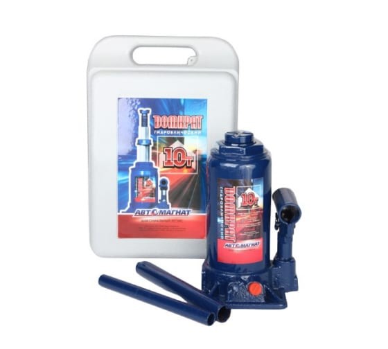 Домкрат гидравлический 10т (200-385мм) Автомагнат кейс