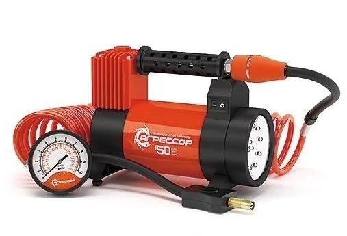 Компрессор Агрессор 50л/мин с фонарем