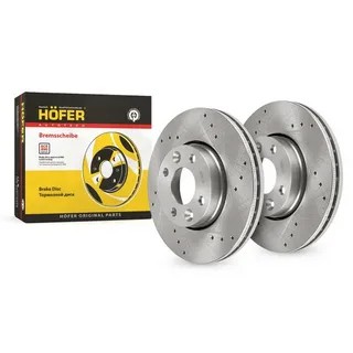Диск тормозной на d13 перфорация HOFFER