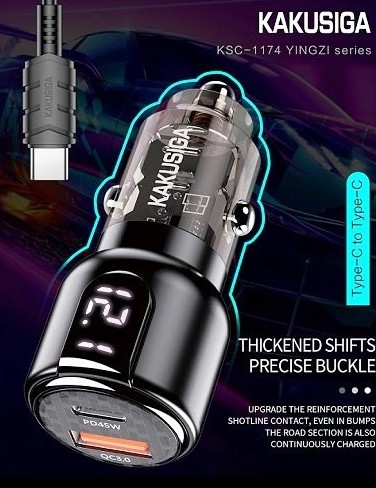 Зарядное универс. для сотовых USB Type-C кабель Type-C/Type-C 75W kakusiga