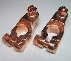 Клеммы аккумулятора грузовые (красные, медь)