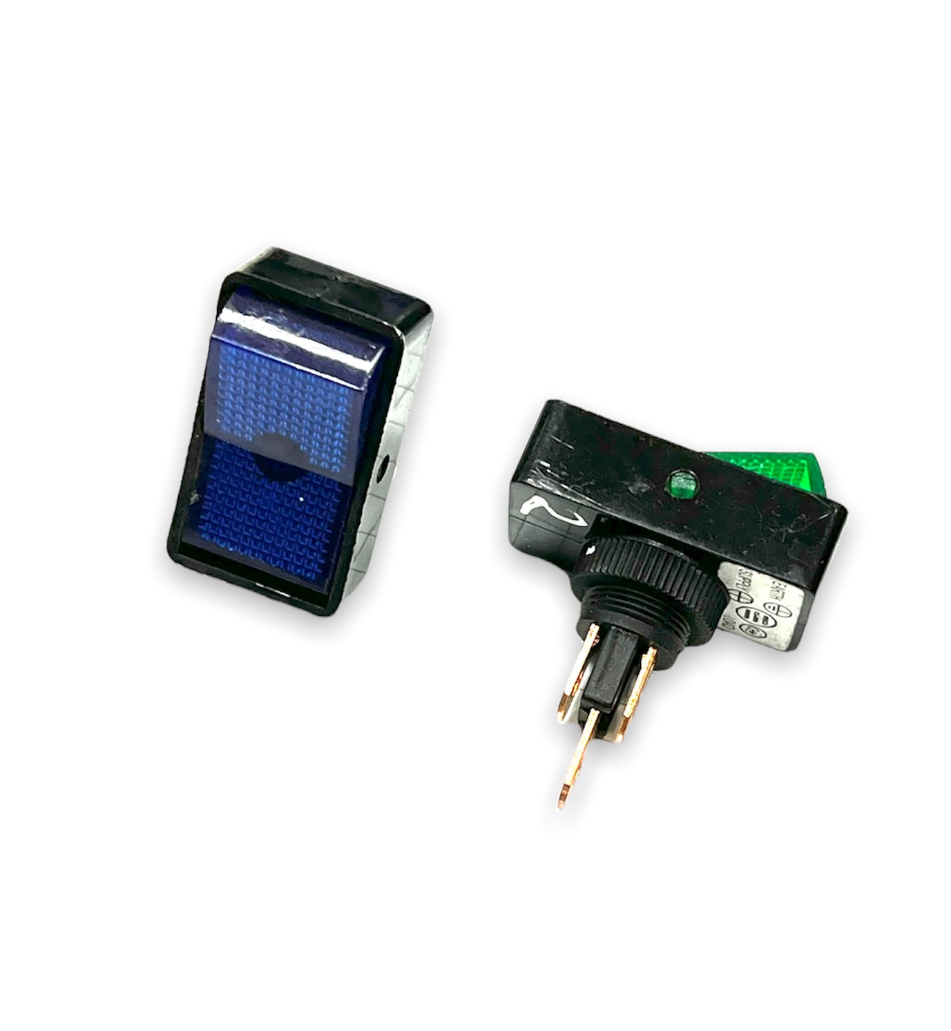 Кнопка универс. №02 тумблер светящийся 3х-контакт. 2 полож