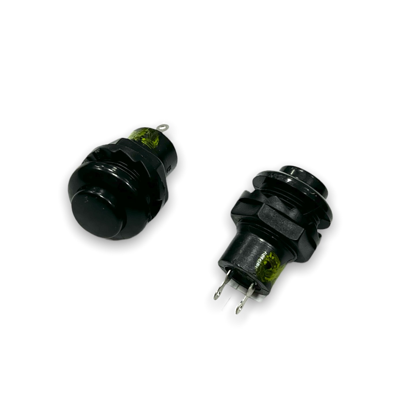 Кнопка универс. №08 круг.пластик без фикс. 2х-контакт. (2,8)