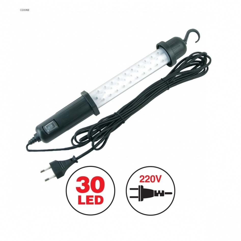Лампа переносная светодиодная AVS CD306B (30LED) 220 В