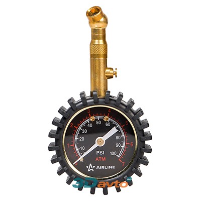 Манометр Airline 7 (атм) обрез.с клапаном сброса