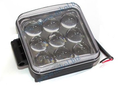 Противотуманки диодные 9 диодов линза (квадрат.100х100)