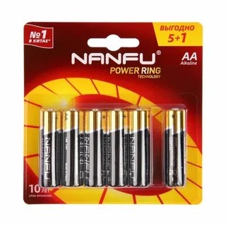 Батарейка NANFU AA (5 1)