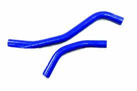 Патрубки печки Калина силикон синие