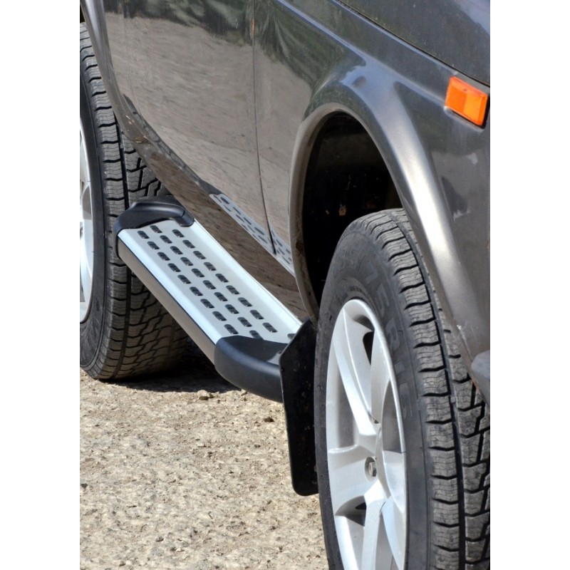 Подножки Нива Бумер алюминиевые с резинкой