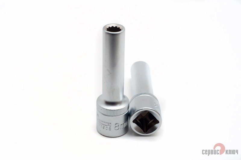 Головка  глубокая (12 граней) 08мм Сервис Ключ
