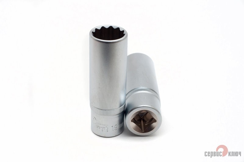 Головка  глубокая (12 граней) 19мм Сервис Ключ