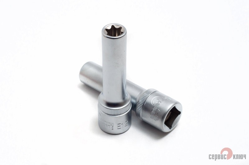 Головка звездочка глубокая Е12 Сервис Ключ