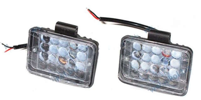 Противотуманки диодные 20 диодов.линза (прямоуг.110х74)