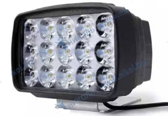 Противотуманки диодные 15 диодов (прямоуг.93х63)