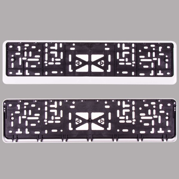 Рамка под номер на защелках белая