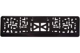 Рамка под номер на защелках черная SKYWAY