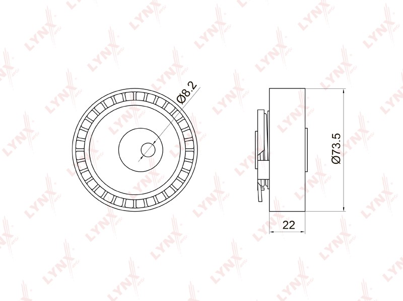 Ролик ГРМ Ларгус 8 клап.LYNX